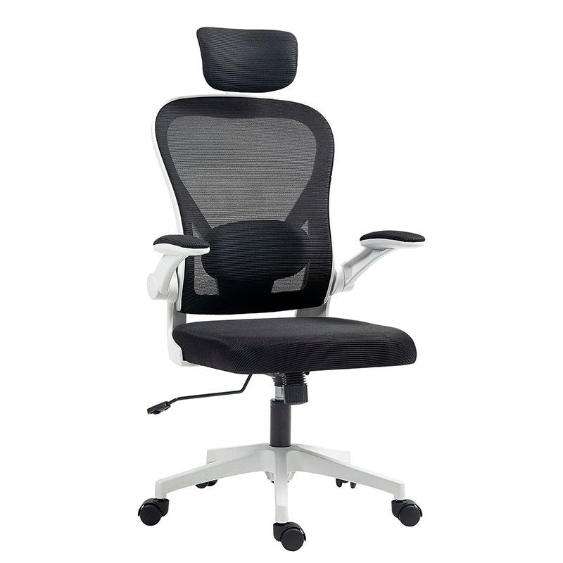 Silla De Oficina Ergonómica Con Reposacabezas Soporte Lumba