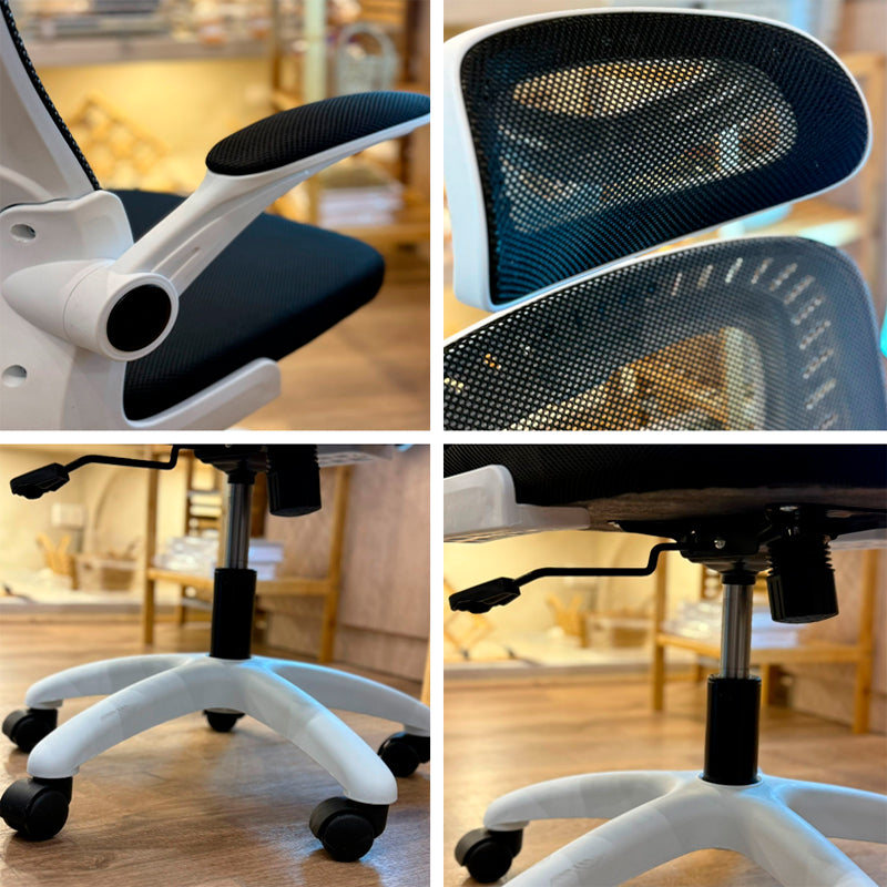 Silla De Oficina Ergonómica Con Reposacabezas Soporte Lumba