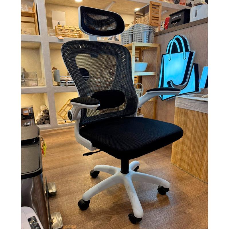 Silla De Oficina Ergonómica Con Reposacabezas Soporte Lumba