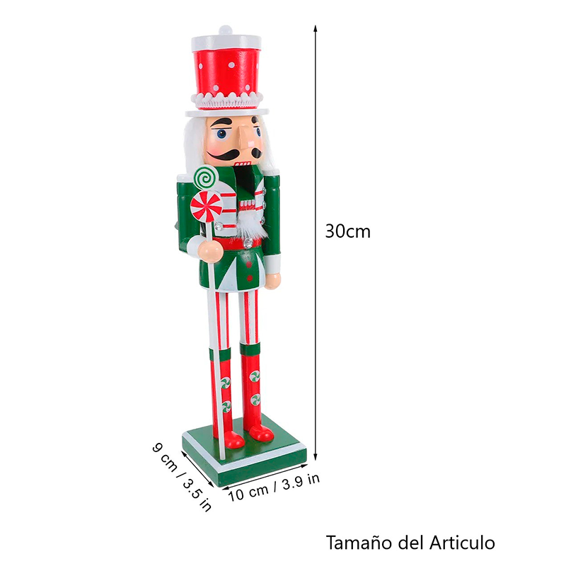Soldado Cascanueces Navideño Madera Adorno Arbol De Navidad