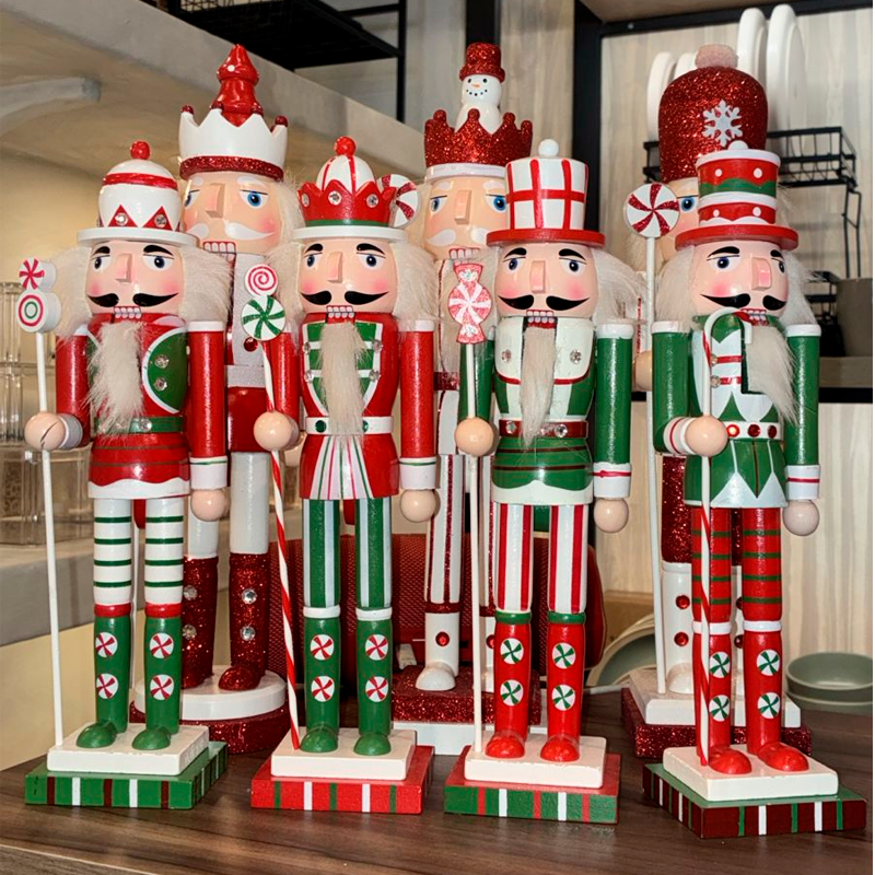 Soldado Cascanueces Navideño Madera Adorno Arbol De Navidad