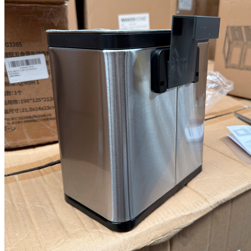 Cubo De Basura Colgante Tapa Para Armario Cocina Dormitorio Plateado
