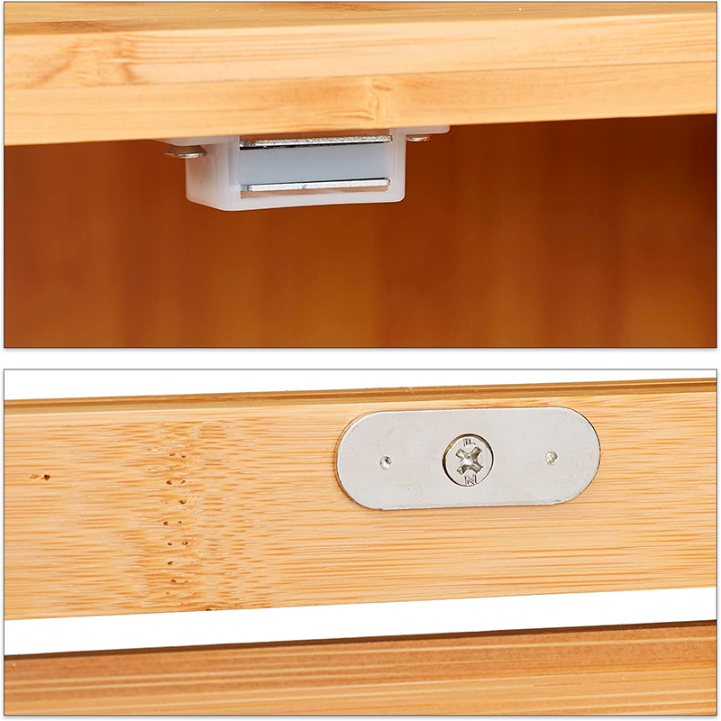 Estante De Madera 6 Niveles Organizador Cocina/ Baño Repisa Marrón Claro