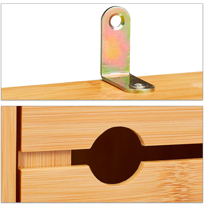 Estante De Madera 6 Niveles Organizador Cocina/ Baño Repisa Marrón Claro