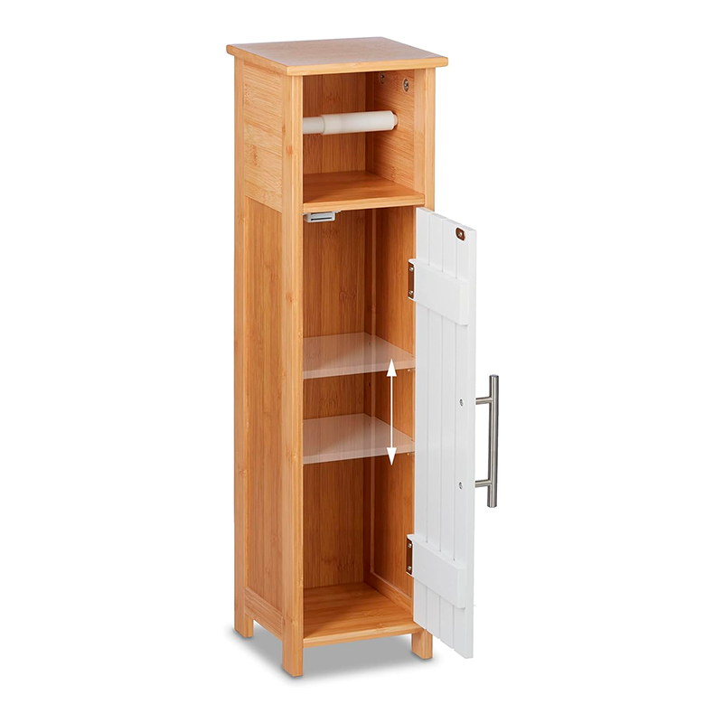 Porta Confort Soporte Papel Baño Armario Con Puerta Pequeño Blanco