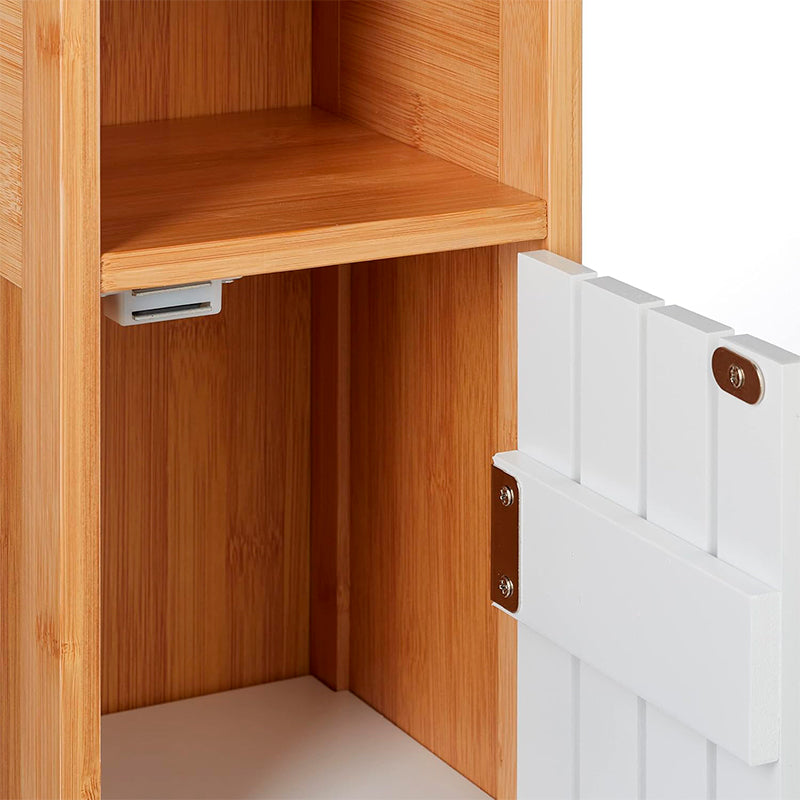 Porta Confort Soporte Papel Baño Armario Con Puerta Pequeño Blanco