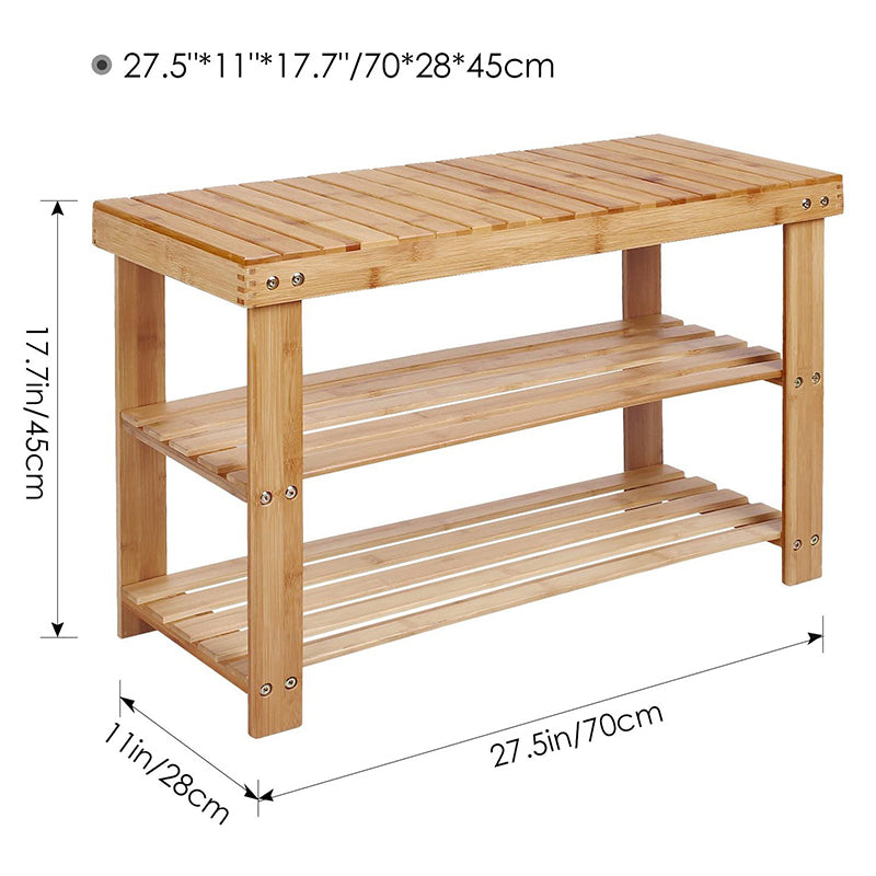 Zapatero De Bambu Banco Organizador De Zapatos Tabuerete Banco De Bambu