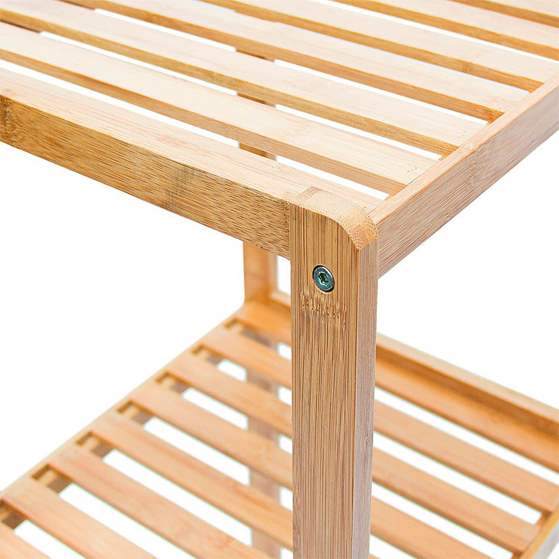 Estante Organizador De Bambu Mueble Para Hogar Cocina Baño Alto 3 y 4 Niveles