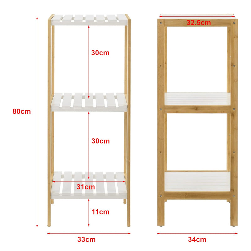 Estante Organizador De Bambu Mueble De Lujo Para Cocina Baño 3 - 4 - 5 Niveles