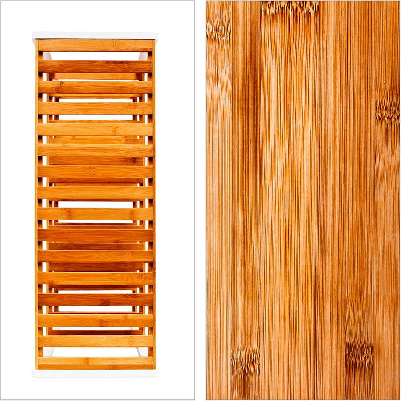 Estante Organizador De Bambu Mueble De Lujo Para Cocina Baño 3 Niveles | Alto 55cm