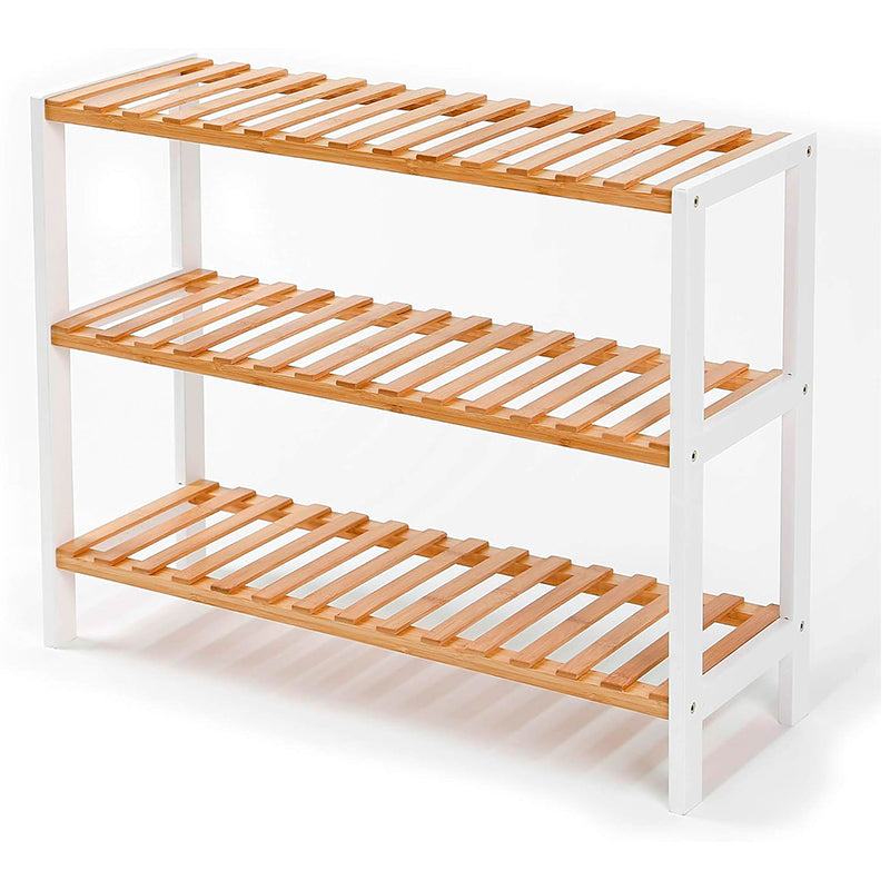 Estante Organizador De Bambu Mueble De Lujo Para Cocina Baño 3 Niveles | Alto 55cm