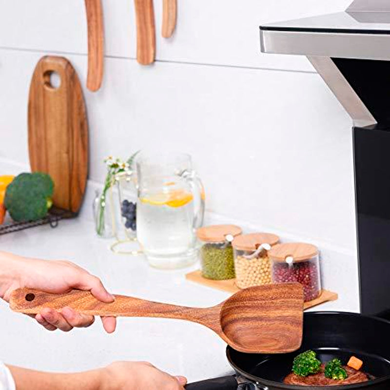 Set de Utensilios de Cocina 8 pzs Madera Natural