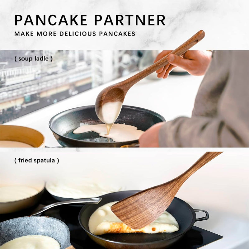 Set de Utensilios de Cocina 8 pzs Madera Natural