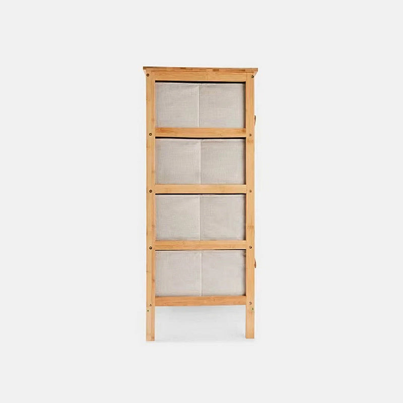 Comoda 8 Cajoneras Organizador Mueble Moderno De Bambú Natural