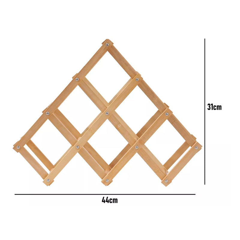 Porta Vino Botellas Plegable Soporte De Vino Madera 6 Pts