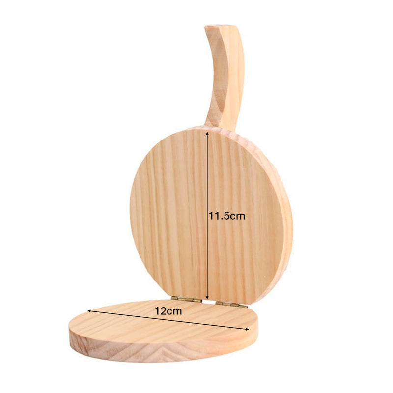 Prensa de Tortilla de Madera Natural Redonda con Asa