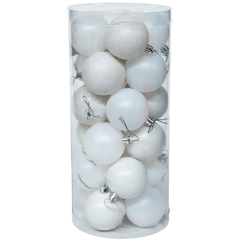 24 Esferas Navideña 6cm Bambalinas Adornos Arbolito Navidad