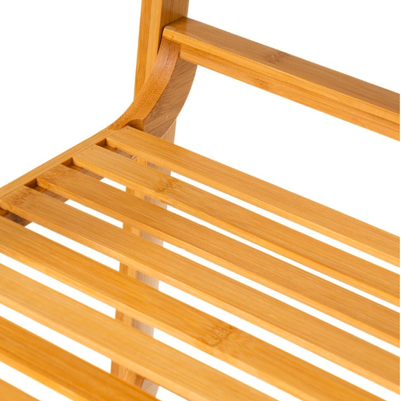 Estantería de Baño Cocina 3 Niveles 4 Niveles Rack Organizador del Hogar Madera Natural