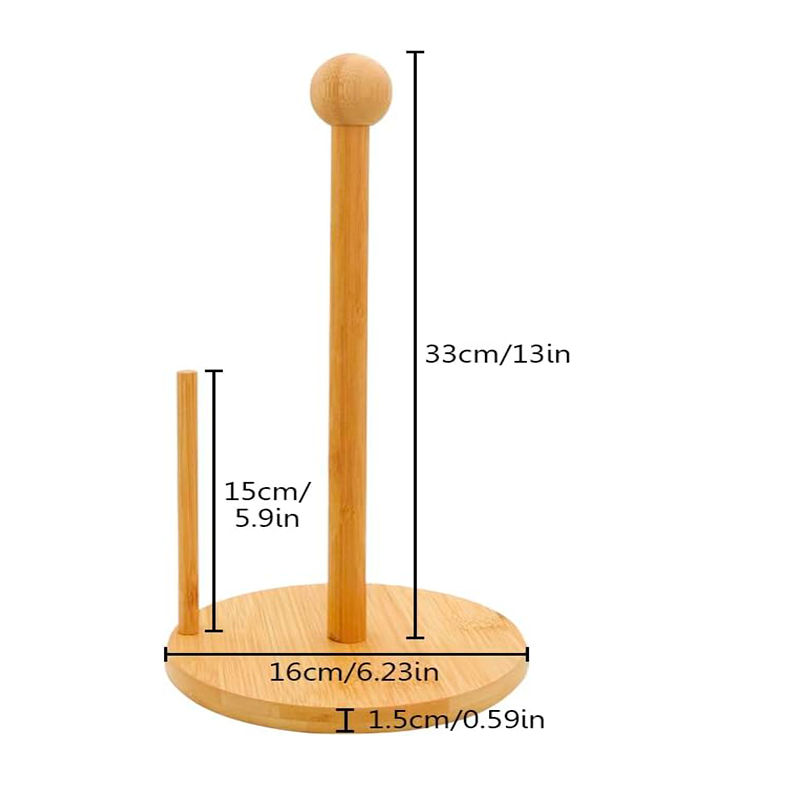 Portarollos Nova De Madera Soporte Toallas De Papel De Pie