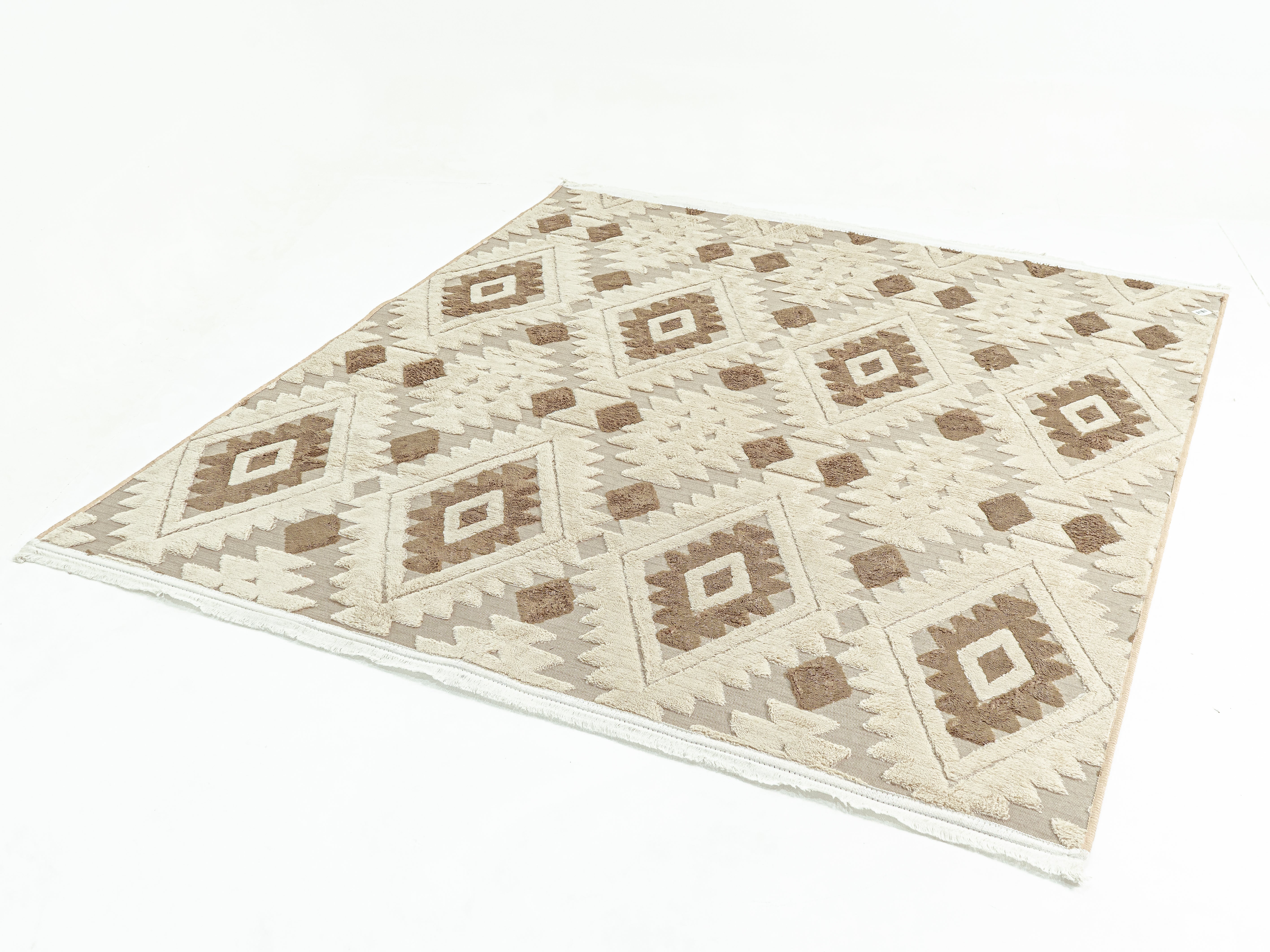 Alfombra Con Relieve Diseño 3D Antideslizante 180x200cm