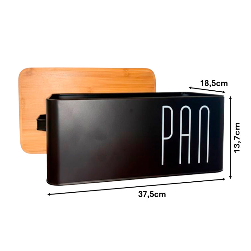 Paneras Caja de Pan Caja Acero Inoxidable con Tapa Tabla De Cortar De Bambú