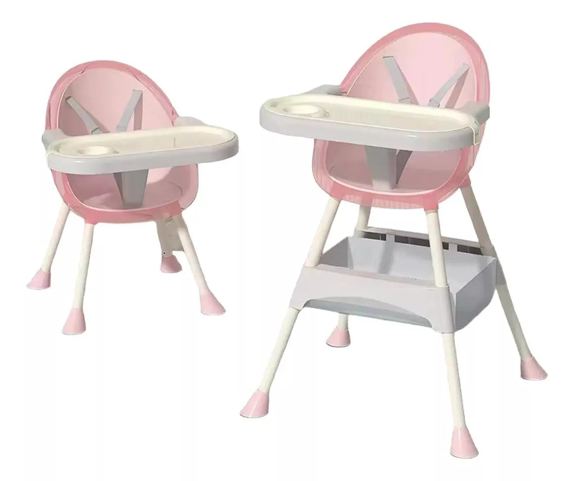 Silla Para Bebes 2 en 1 Altura Ajustable Silla Comedor Infantil