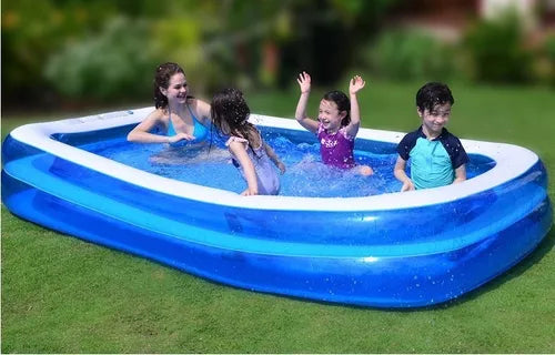 Piscina Inflable Rectangular Niños Juguete Interactivo