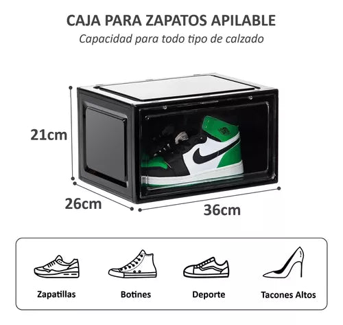 Caja Para Zapato Transparente Organizador Zapatos Apilable 1und
