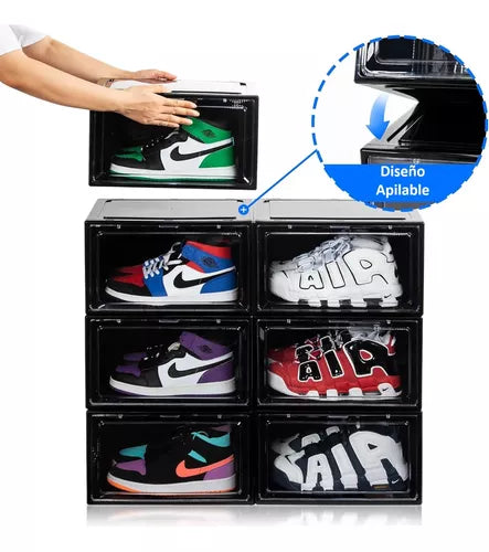 Caja Para Zapato Transparente Organizador Zapatos Apilable 1und