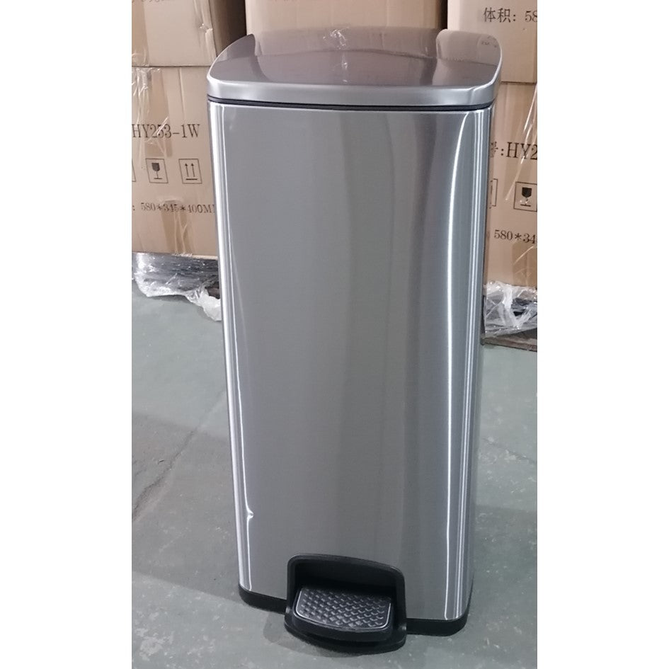 Cubo De Basura De Acero Inoxidable 30 Litros Hogar Oficina