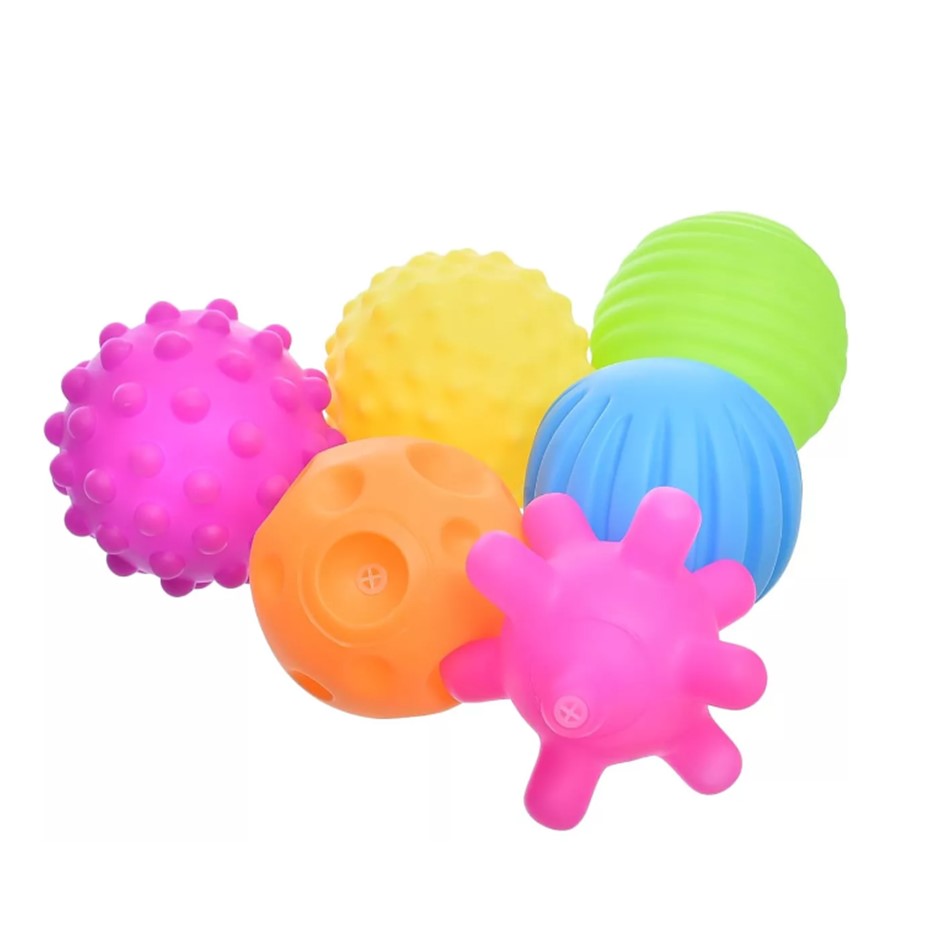 Soft Balls 6 Pelotas Sensoriales Rascadores Para Bebes