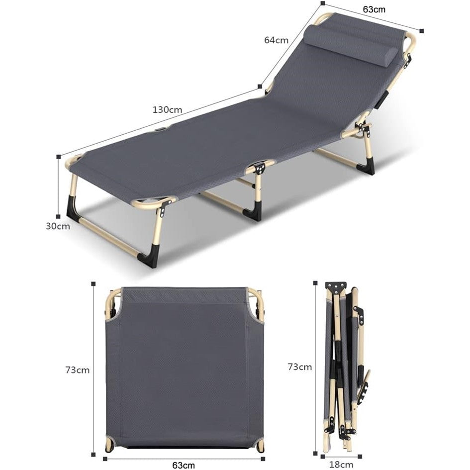 Silla Cama Plegable Portable Para Playa Camping Y Piscina