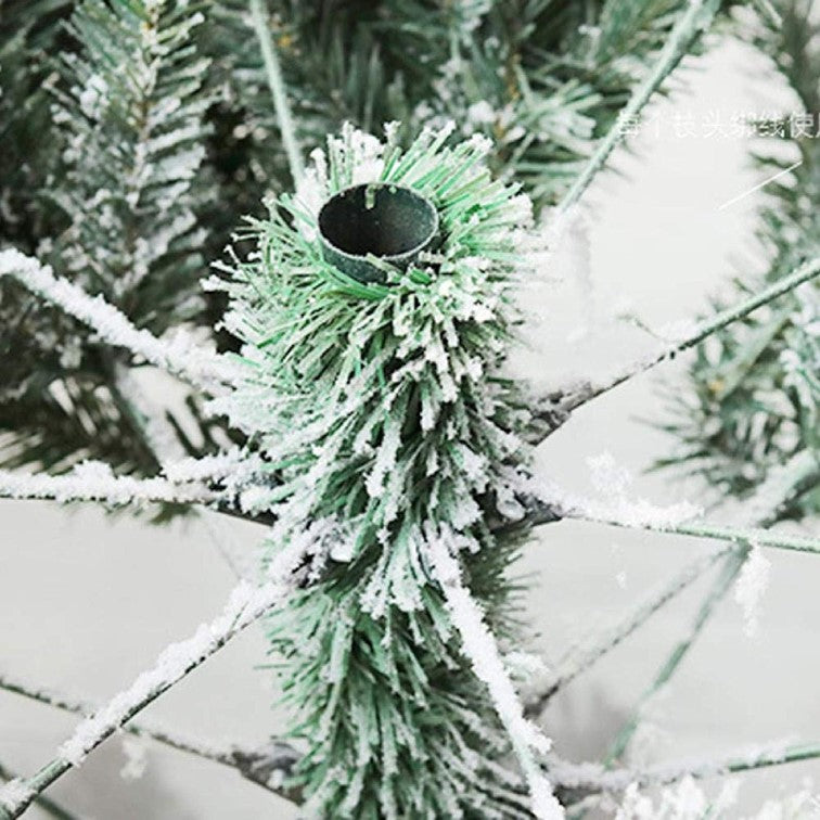 Adorno Árbol Pino Nevado Cerezas Decoración Navidad 2.10mts