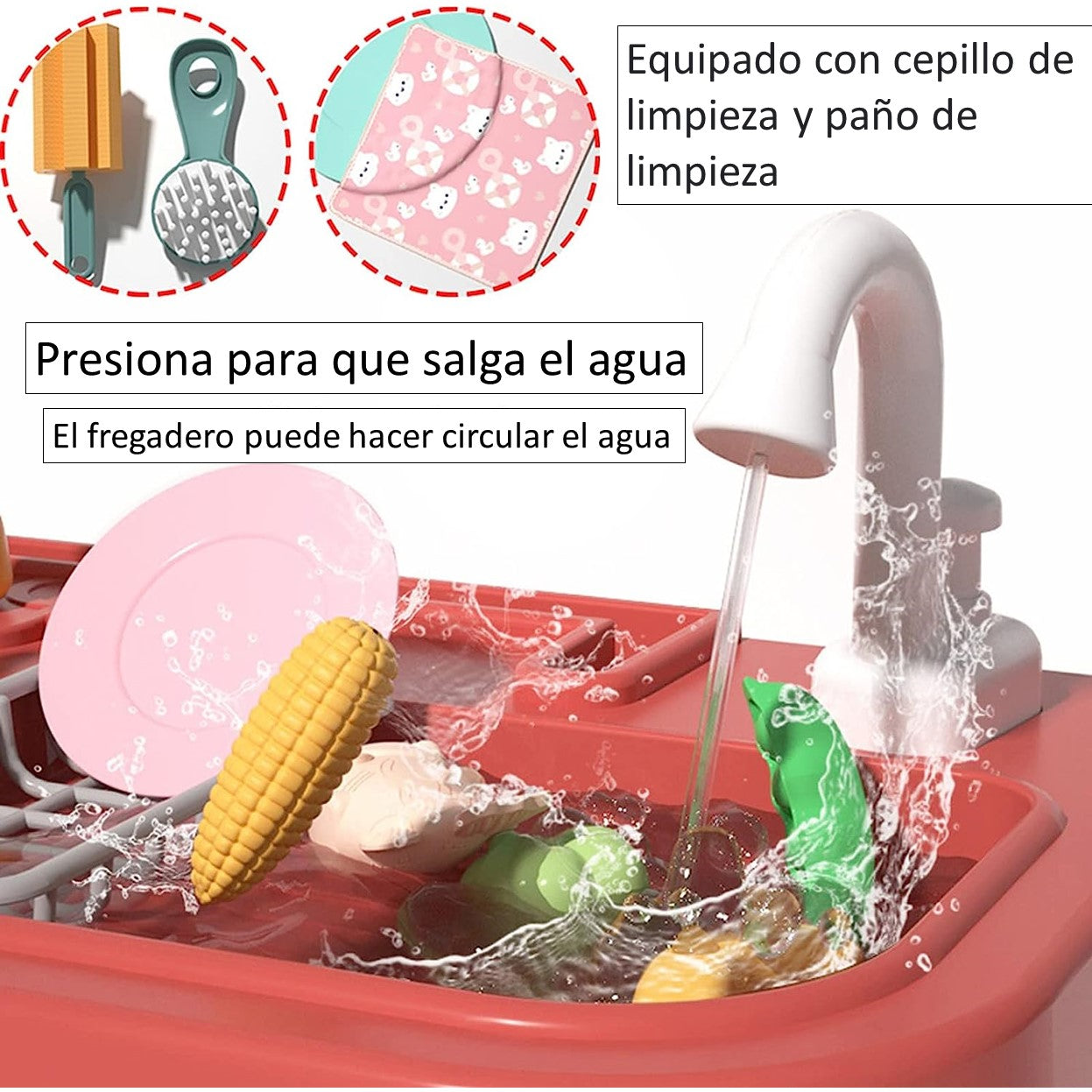 Juego de Cocina para Niños Juguete Estufa Horno Chef 88 pzs