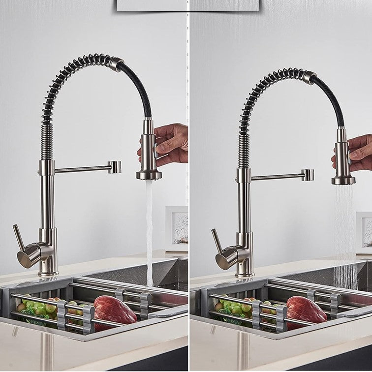 Grifo Llave Lavaplatos Monomando Cocina Extensible Flexible