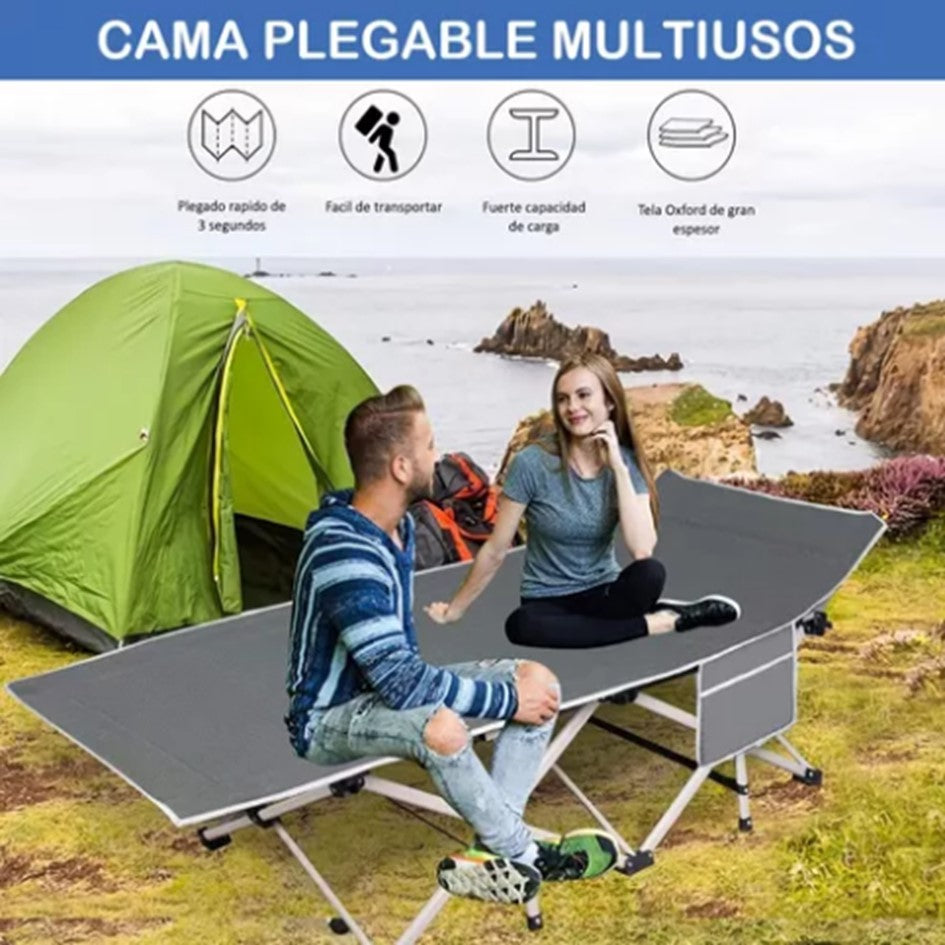 Silla De Playa Plegable Cama Plegable Camping Reposera 186cm