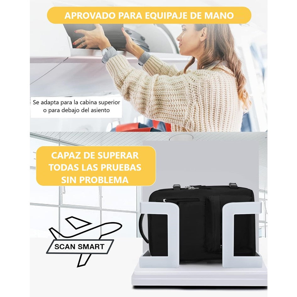 Mochila Viaje Cabina Avión Impermeable Viral Zapatos Usb