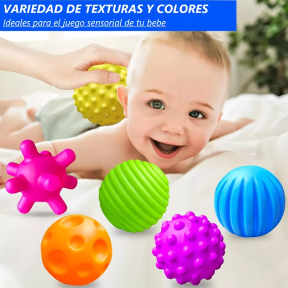 Soft Balls 6 Pelotas Sensoriales Rascadores Para Bebes