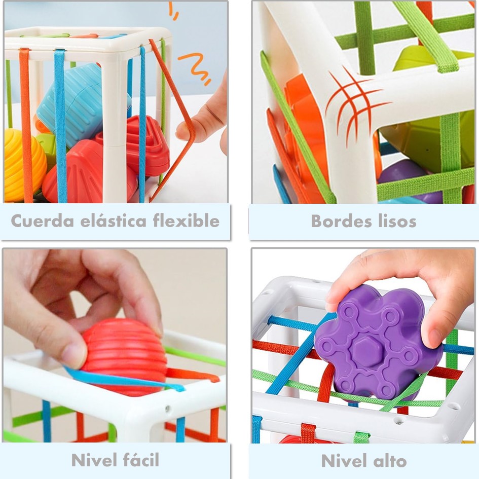 Juego Didáctico Cubo Sensorial Bebe Estimulación Temprana