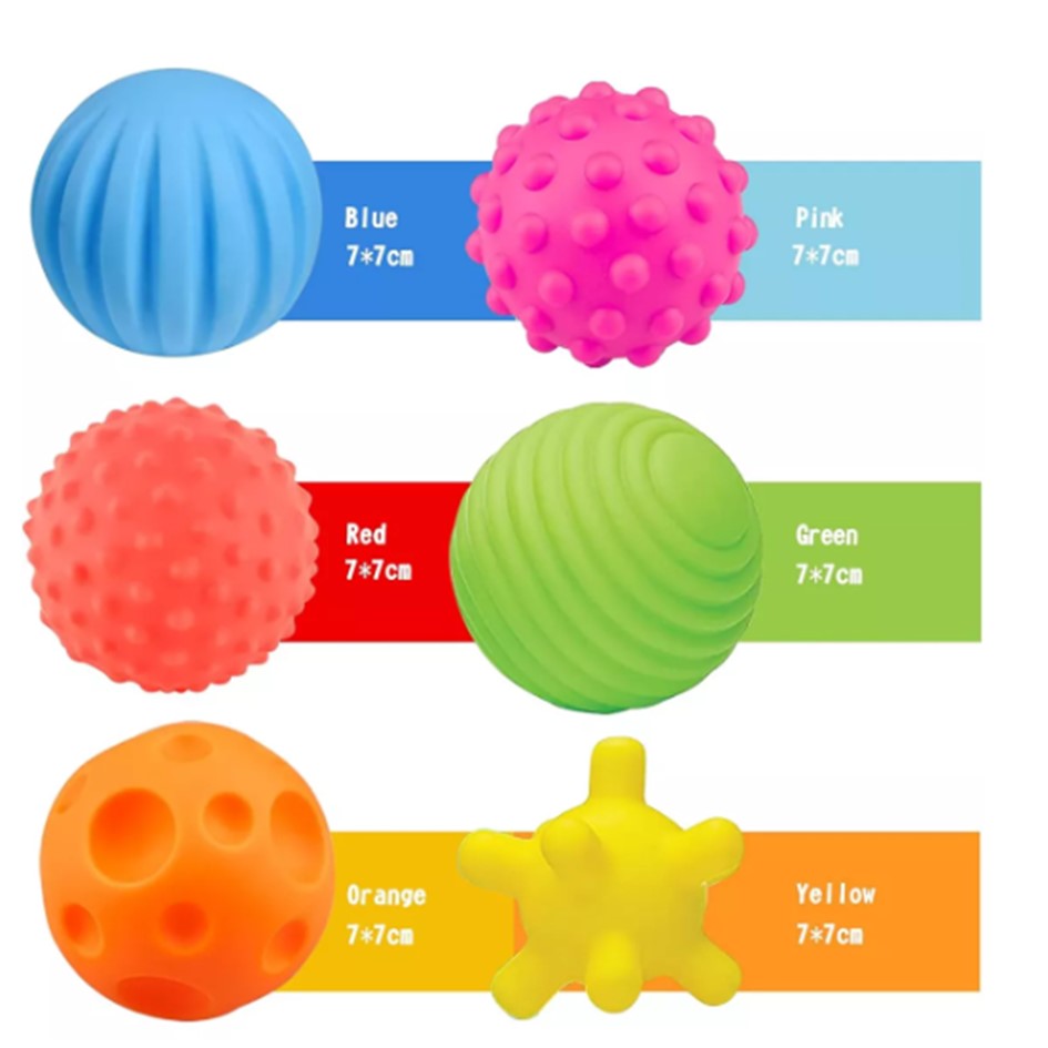 Soft Balls 6 Pelotas Sensoriales Rascadores Para Bebes