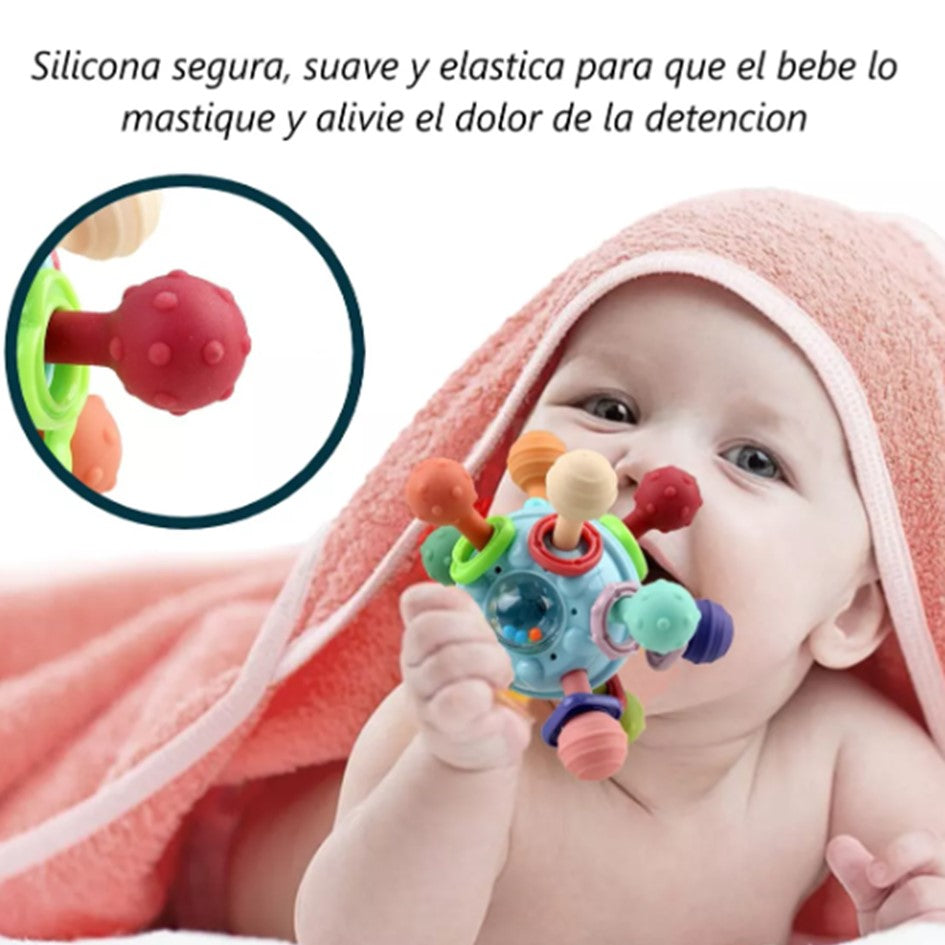 Juguete Sensorial Bebés Para La Denticion Mordedor Sonajero