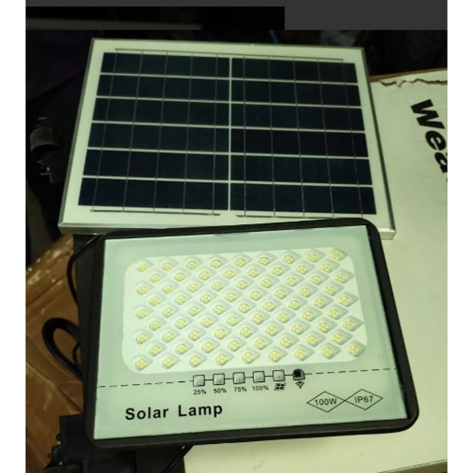 Luz Solar Exterior Con Sensor Movimiento Angulo Amplio 100w