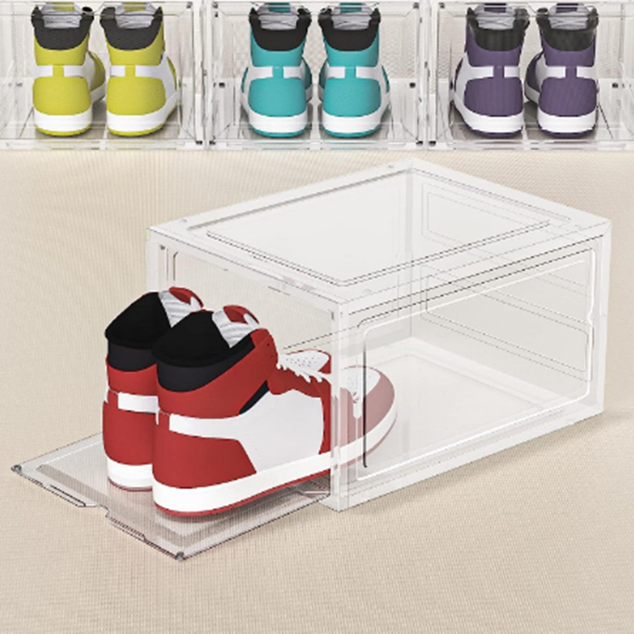 Caja Organizador de Zapatos Zapatera Apilable Cubo Para Calzado