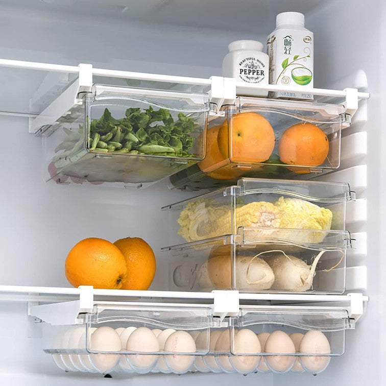 Set 2 Piezas Bandejas Desplegables Organizador Refrigerador