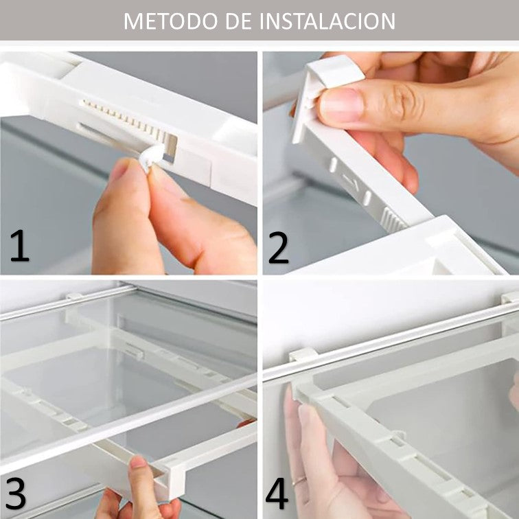 Set 2 Piezas Bandejas Desplegables Organizador Refrigerador