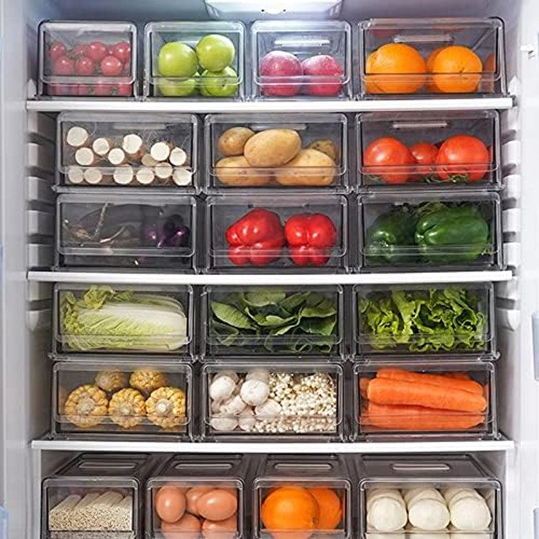 Caja Organizador Refrigerador Cocina Contenedores Con Tapa
