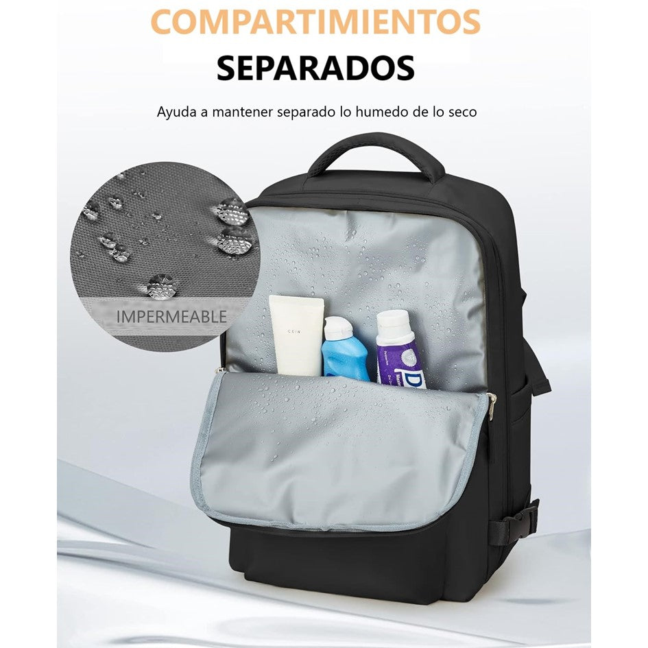 Mochila Viaje Cabina Avión Impermeable Viral Zapatos Usb