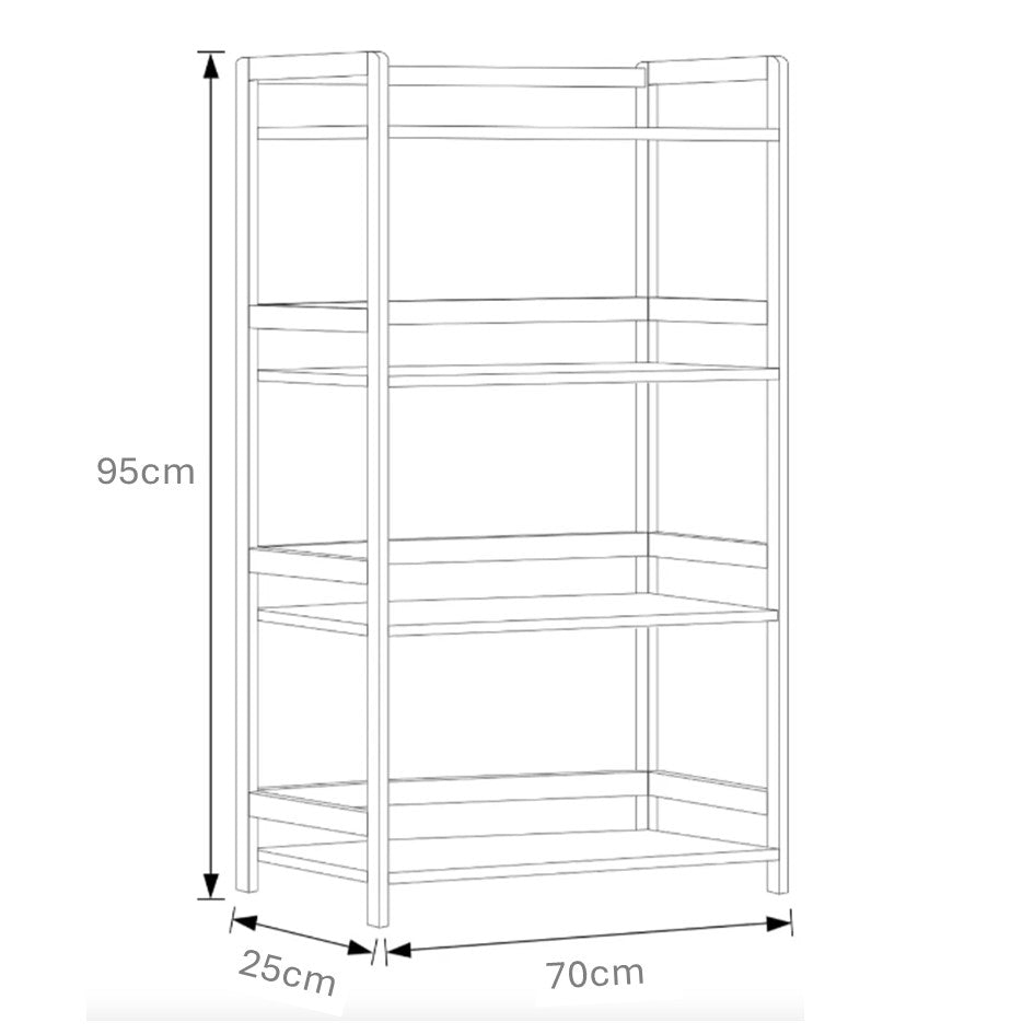 Estante Organizador Ajustable 4 Niveles De Bambú Cocina Baño