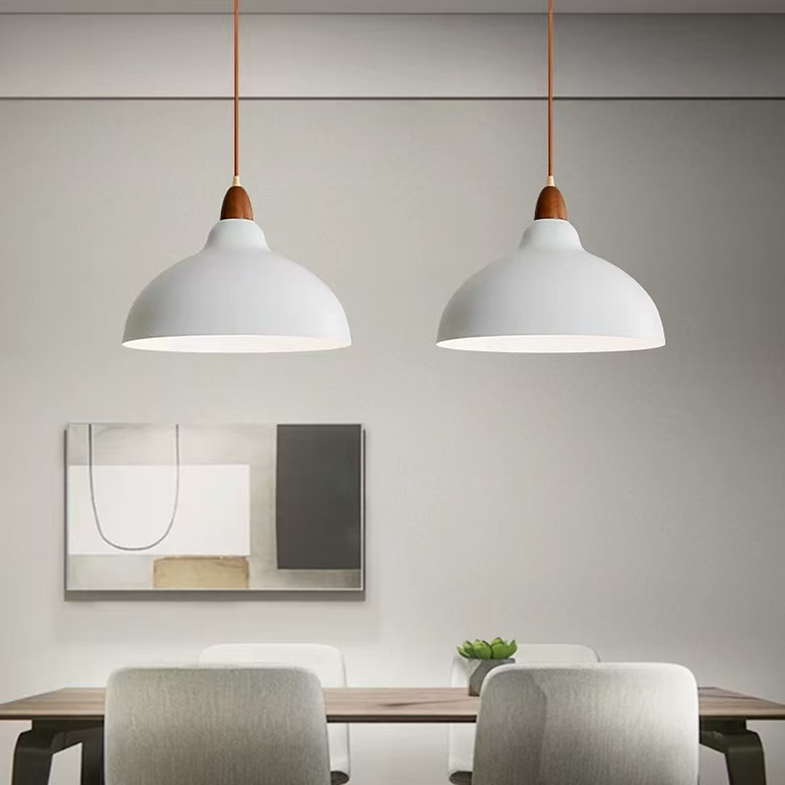 Lámpara Colgante Vintage Cuerda De Cáñamo 2 Farolas 603 Blanco