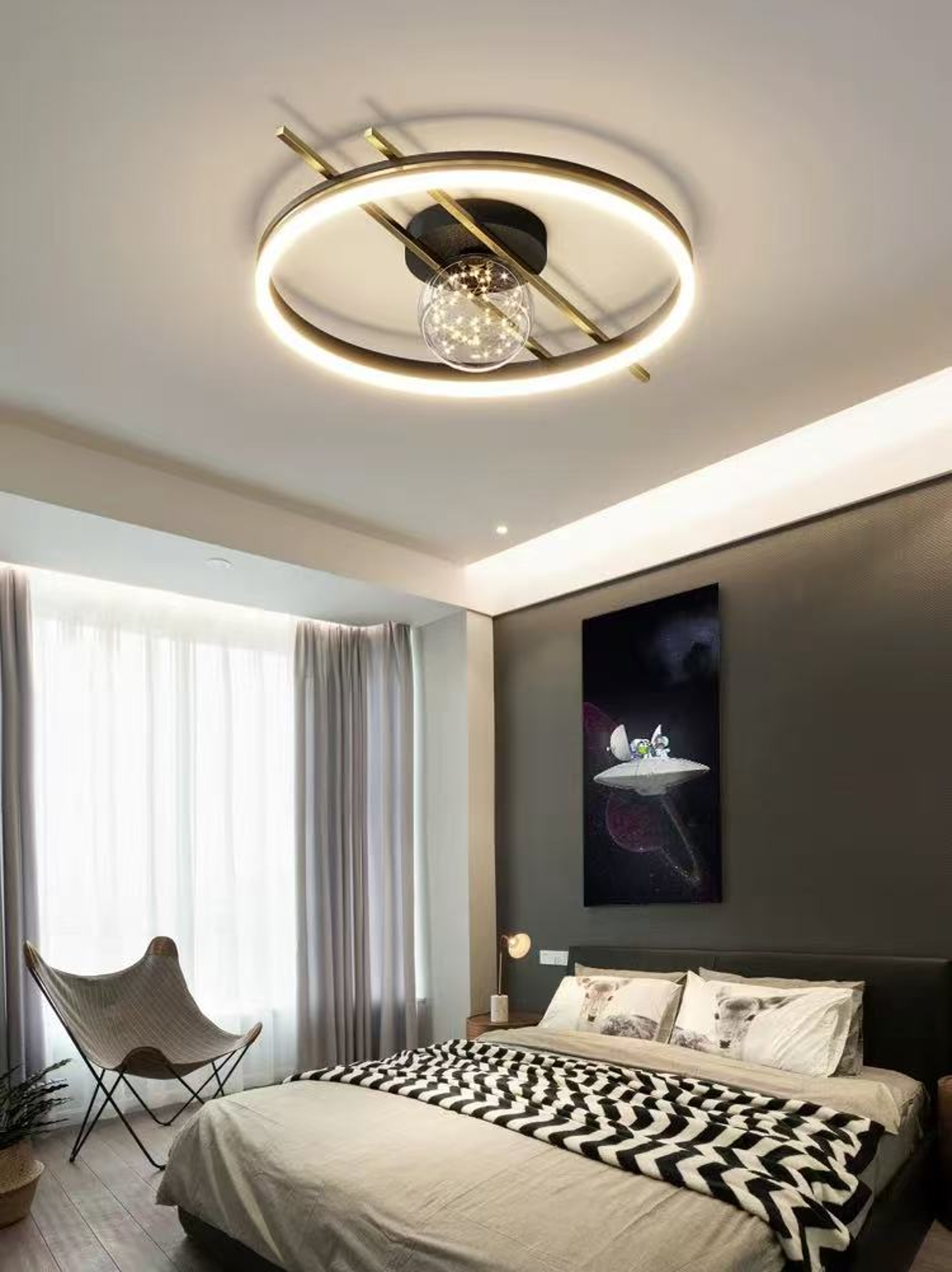 Lampara De Techo Moderna Para Hogar U Oficina Luz Blanca, Luz Neutra & Luz Calidad Luz Led 618 Wakeshome